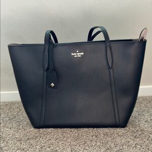 Kate Spade Black Structured Tote with Double Handles